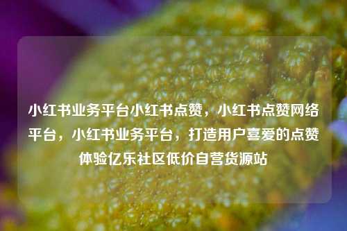 小红书业务平台小红书点赞，小红书点赞网络平台，小红书业务平台	，打造用户喜爱的点赞体验亿乐社区低价自营货源站  第1张